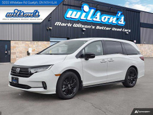 2024 Honda Odyssey Black Edition  | Leather | DVD | Sunroof | Nav | Cooled + Heated Seats | CarPlay + Android |