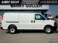Introducing the 2025 Chevrolet Express Cargo Van in a crisp white hue with Rear-Wheel Drive that pro... (image 2)