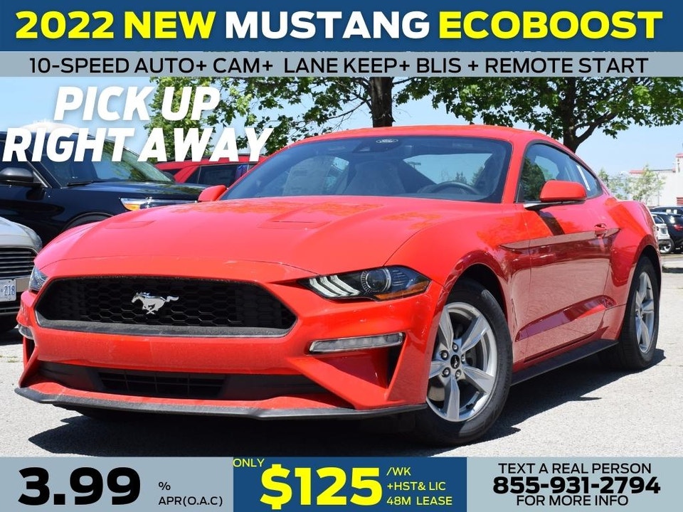  2022 Ford Mustang CO-PILOT 360| 10-SPEED AUTO| REV CAM| REMOTE START