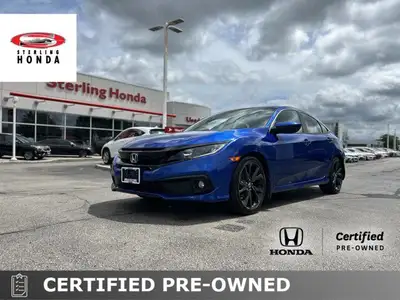 This Aegean Blue Metallic 2021 Honda Civic Sedan Sport is a head-turner. Boasting a low 39,352 kilom...