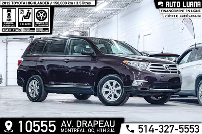 2012 TOYOTA Highlander AWD/7 PLACES/CAMERA RECUL/MAGS/158,000km