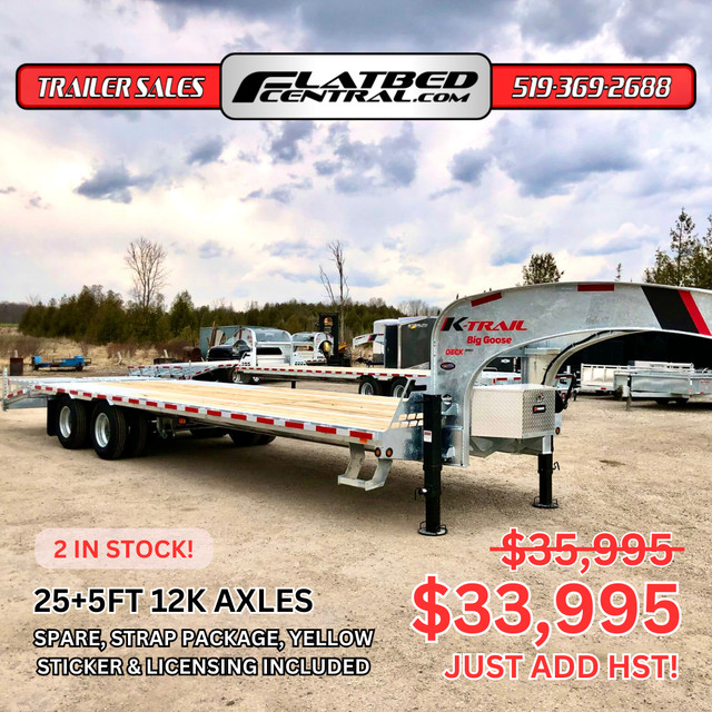 2024 K-TRAIL GOOSENECK FLATBEDS ON SALE in Cargo & Utility Trailers in City of Toronto - Image 4