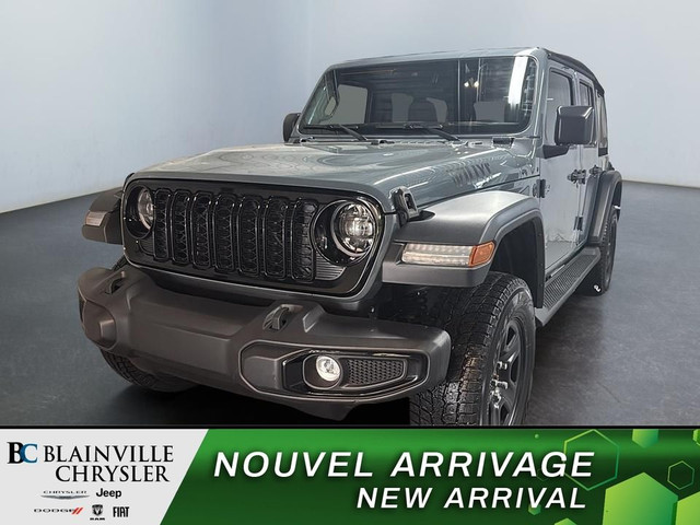 2024 Jeep Wrangler SPORT 4DOOR 4X4 CARPLAY CAMERA DE RECUL in Cars & Trucks in Laval / North Shore