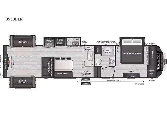 2022 Keystone RV Sprinter Limited 3530DEN in Travel Trailers & Campers in Fort McMurray - Image 2