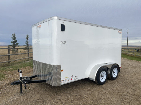 2024 Prairie Road 6x12 Cargo Trailer Tandem Ramp Door White 2x35 in Cargo & Utility Trailers in Calgary - Image 3
