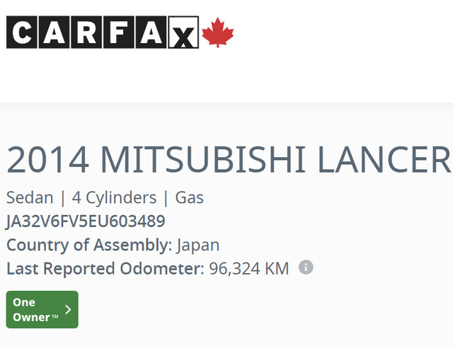 2014 Mitsubishi Lancer Ralliart--ONE OWNER! CERTIFIED! in Cars & Trucks in Red Deer - Image 2