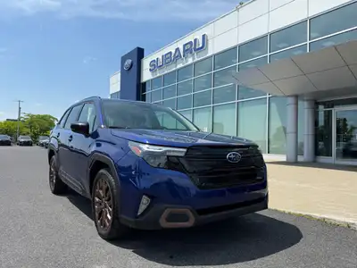 SUBARU FORESTER 2025 AWD GROUPE SPORT VÉHICULE DÉMOSTRATEUR.Pneus hiver INCLUS. Sièges imperméables,...