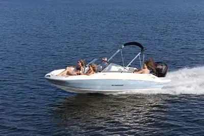 Boat show special on now! 2024 Stingray 191 DC White This boat is equipped with a Mercury 90HP outbo...