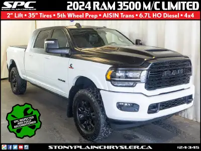 Experience uncompromising strength and luxury with this LIFTED 2024 RAM 3500 Limited 4x4 Mega Cab 6'...