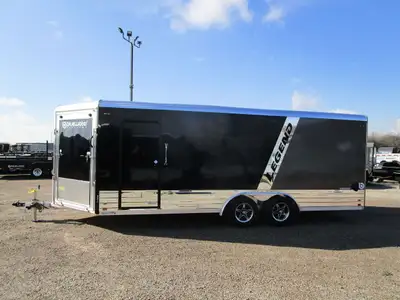 SALE!! REGULAR $21,695 NOW ONLY $20,480.00!! Legend 8 Wide Aluminum Deluxe V-Nose Snowmobile Trailer...