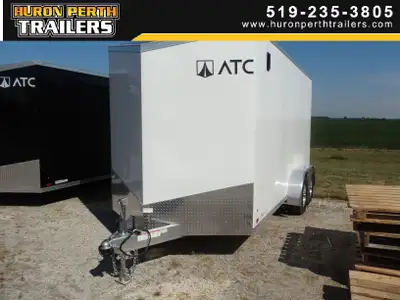 HURON PERTH TRAILERS BLOW OUT SALE!!!! 2023 ATC Raven 7x14+2 Enclosed Aluminum Trailer Polar White i...