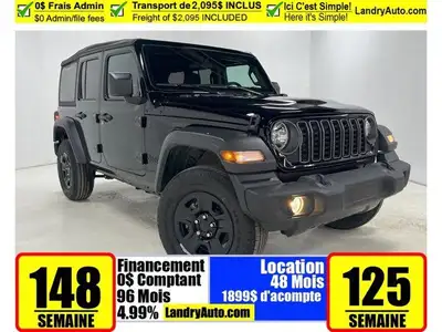 2025 Jeep Wrangler 4x4 V6 Transmission Manuel 6-Vitesses Vitres Teintées Vitres Électriques Air Clim...