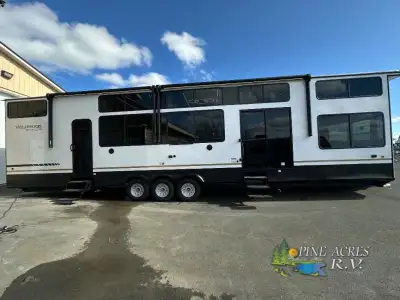 Forest River Wildwood Grand Lodge destination trailer 44VIEW highlights: Front & Rear Loft Kitchen I...