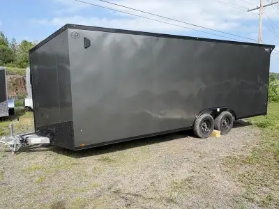 All Aluminum Car Hauler 8' x 22". with 32" Side Man door...Interior Height 6'6'' STANDARDS • All Alu...