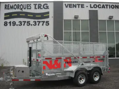 Remorques TRG Dompeur galvanisé 6X12 ou 7X12 Année 2024.. 2 essieux 5200 lbs chacune .. PNBV 9850 lb...