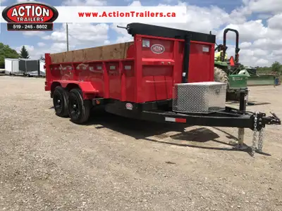 ACTION SERIES 6' X 12' DUMP TRAILER WITH 5 TON GVWR, WOOD EXTENSIONS AND TARP KIT! Handcrafted with...