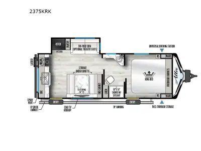 EAST TO WEST Alta travel trailer 2375KRK highlights: Walk through bathroom Booth Dinette King Bed Tw...