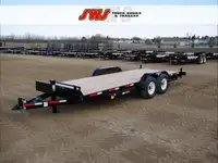 2024 SWS 20' H.D. Car Hauler Trailer w/ Pull Out Ramps (2) 7K Ax