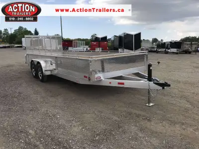 ACTION SERIES 80in. X 20' ALUMINUM UTILITY TRAILER WITH REAR MESHED STRAIGHT GATE! Locally built by...