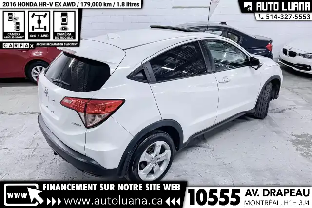 2016 HONDA HR-V EX AWD/TOIT/CAMERA ANGLE MORT/PUSH START/MAGS in Cars & Trucks in City of Montréal - Image 11
