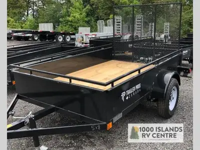Model: EC860 5’X8’X14in. Estate Trailer Standard Features: Single 3500LB Axle ST175/80D13 Tires 13in...