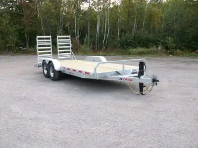 remorque neuve k-trail galvanisee plate-forme 80'' x 20' 2 essieux 7000lb. avec frein electrique bea...