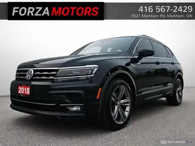 ACCIDENT FREE - LOCAL ONTARIO VEHICLE - CLEAN CARFAX REPORT 2018 VOLKSWAGEN TIGUAN HIGHLINE R-LINE 4...