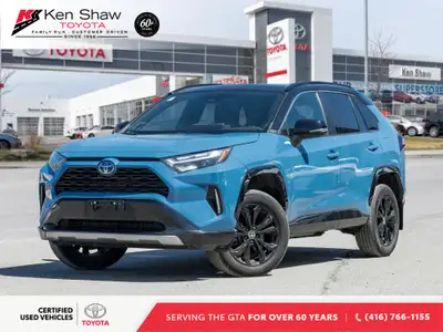 Beautiful Cavalry Blue On Midnight Black Metallic Roof 2023 Toyota RAV4 Hybrid XSE! All New Tires /...