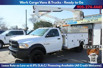 VERSALIFT FREE CARFAX REPORT 2016 RAM 5500 2WD REG CAB 168in. WB 84in. CA ST 3 PASSENGER CLOTH SEATS...