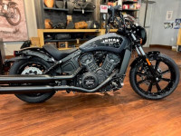 2024 Indian Motorcycle Scout Rogue ABS Stealth Gray with Graphic