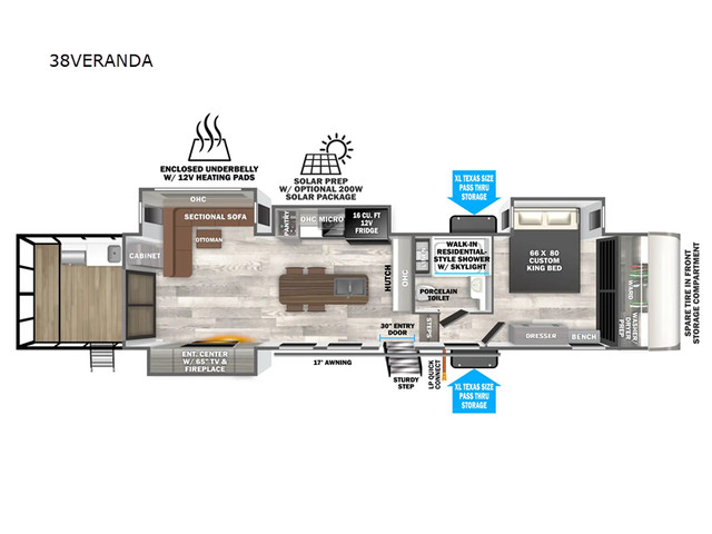 2025 Forest River RV Salem Hemisphere 38VERANDA in Travel Trailers & Campers in Edmonton - Image 2