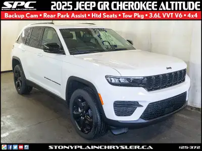 Introducing the brand new 2025 Jeep Grand Cherokee Altitude 4x4, a striking SUV available at Stony P...