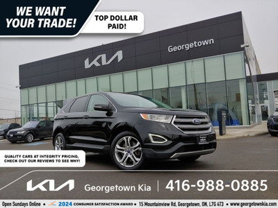  2016 Ford Edge Titanium 2.0L AWD | SUNROOF | HTD SEATS | BU CAM