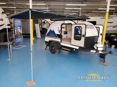 Bontrager Outdoors Compact teardrop trailer 10HD highlights: Two Mattresses Overhead Cabinets 12V 3-...