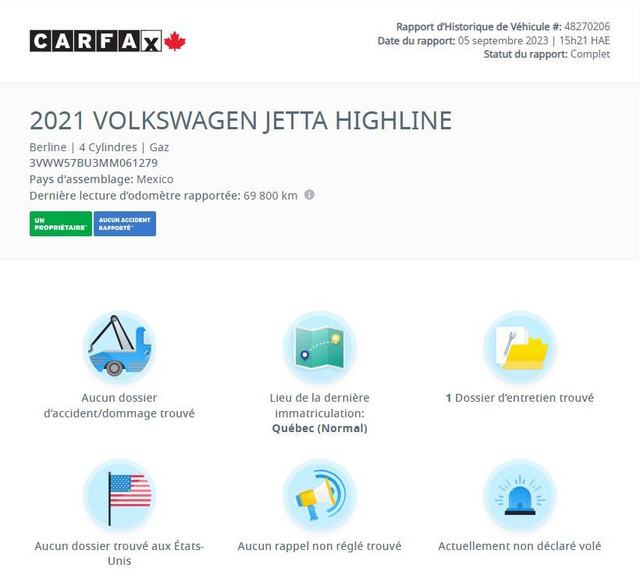 2021 Volkswagen Jetta Highline R-LINE | TOIT | CUIR | CARPLAY |  in Cars & Trucks in Laval / North Shore - Image 2