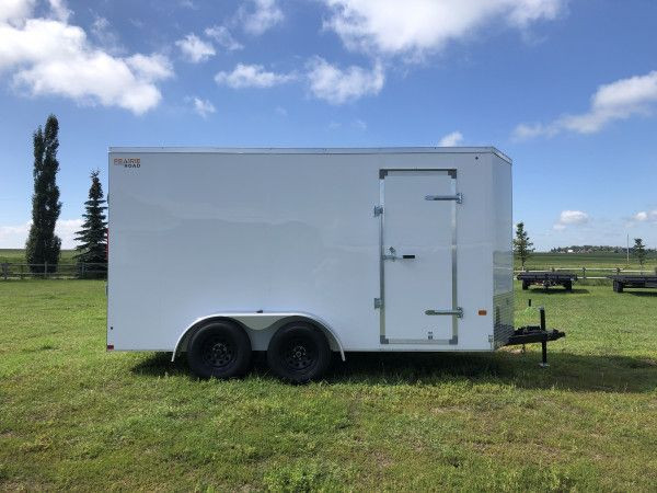 2026 Prairie Road 7'x14' Cargo Sport Trailer Tandem White Ramp D in Cargo & Utility Trailers in Calgary - Image 4