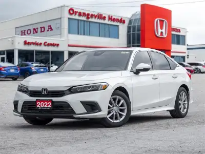 Take fuel efficiency to the next level with this 2022 Honda Civic EX CVT. Finished in a Platinum Whi...