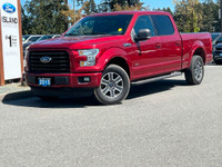 This 2015 Ford F-150 XLT has a Ruby Red Metallic exterior and Black Sport Interior with seating for... (image 1)