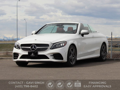 2020 MERCEDES C300 | AWD | RED INTERIOR | LOADED | CABRIOLET