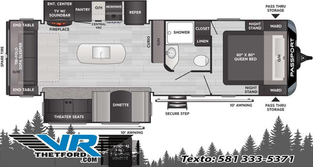 2024 KEYSTONE Passport GT 2870RL in Travel Trailers & Campers in Thetford Mines