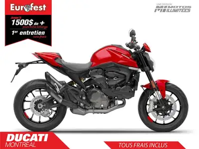 DUCATI MONSTER 937+ 2025Une version moderne du Monster qui met en valeur la personnalité de la moto...