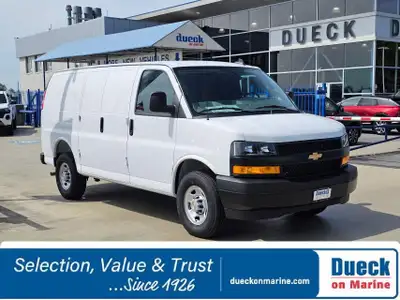 Ready to take on the day, our bold 2025 Chevrolet Express 2500 W/T Cargo Van is built to handle big...