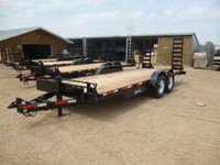 2024 SWS 18' H.D. Equipment Car Hauler Trailer w/ Stand Up Ramps