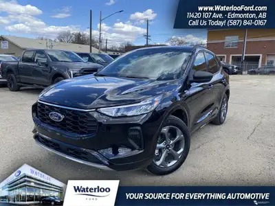 **WE WILL BEAT ANY DEALER IN THE CITY** Agate Black Metallic 2024 Ford Escape Hybrid ST-Line AWD eCV...