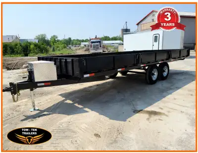 For sale is a Tow Tek Trailers 102" x 24', Heavy-duty tube frame, Steel Deck Over float trailer with...