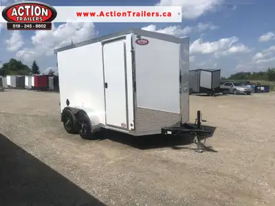 IRON SERIES 6' X 12' TANDEM AXLE CARGO TRAILER WITH REAR BARN DOORS AND 6in. EXTRA HEIGHT! The Iron...