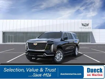 Arrive in powerful style in our 2025 Cadillac Escalade Luxury ESV 4WD that commands the road in Blac...
