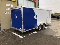 Blue & White Special Edition Snowmobile Trailer
