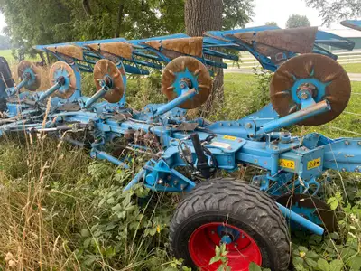2013 lemken 5 furrow rollover plow-slatted mouldboards,coulter furrow cutters,hydraulic reset and hy...