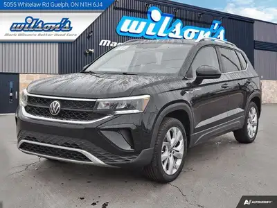 Look at this certified 2022 Volkswagen Taos Comfortline AWD | Leather Trim | Panoramic Sunroof | Hea...